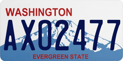 WA license plate AXO2477