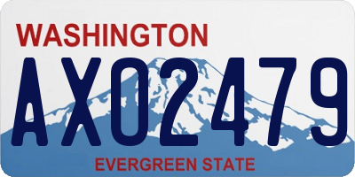 WA license plate AXO2479