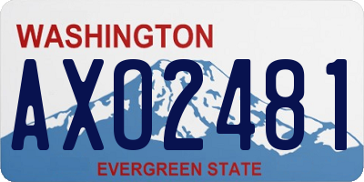 WA license plate AXO2481