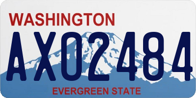 WA license plate AXO2484