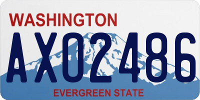 WA license plate AXO2486