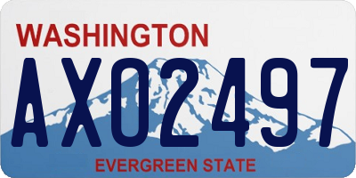 WA license plate AXO2497