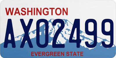 WA license plate AXO2499