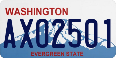 WA license plate AXO2501