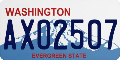 WA license plate AXO2507