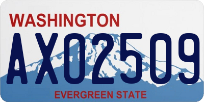 WA license plate AXO2509