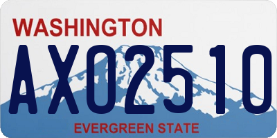 WA license plate AXO2510