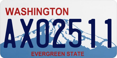 WA license plate AXO2511