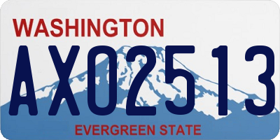 WA license plate AXO2513