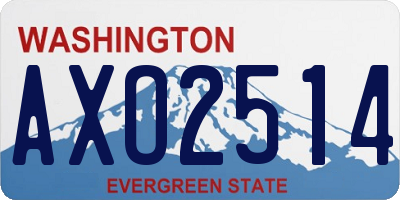 WA license plate AXO2514