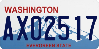 WA license plate AXO2517
