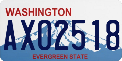 WA license plate AXO2518