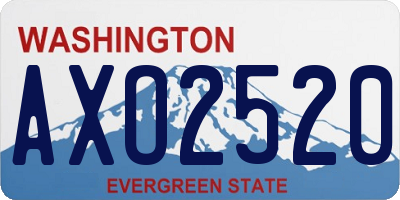 WA license plate AXO2520