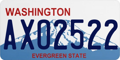 WA license plate AXO2522
