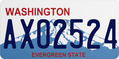 WA license plate AXO2524
