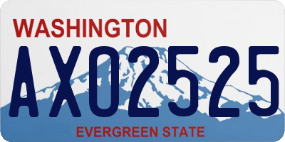 WA license plate AXO2525