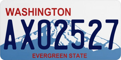 WA license plate AXO2527