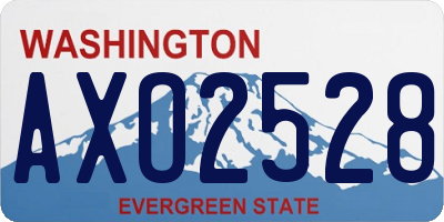 WA license plate AXO2528