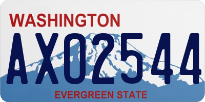 WA license plate AXO2544