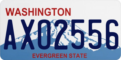 WA license plate AXO2556