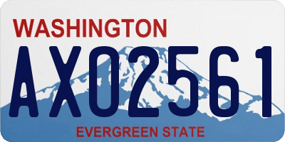 WA license plate AXO2561