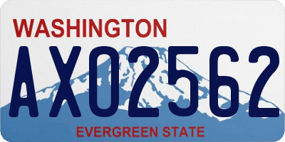 WA license plate AXO2562