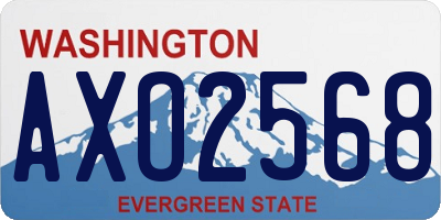 WA license plate AXO2568