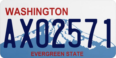 WA license plate AXO2571