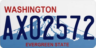 WA license plate AXO2572