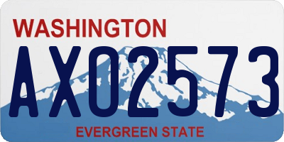 WA license plate AXO2573