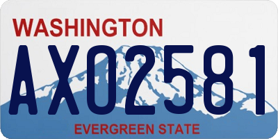 WA license plate AXO2581