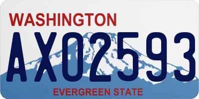 WA license plate AXO2593