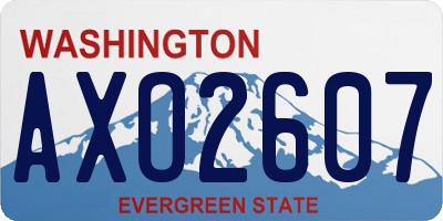 WA license plate AXO2607