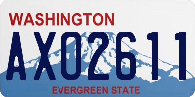 WA license plate AXO2611