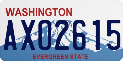 WA license plate AXO2615