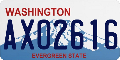 WA license plate AXO2616
