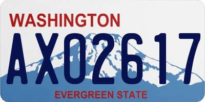 WA license plate AXO2617