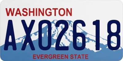 WA license plate AXO2618