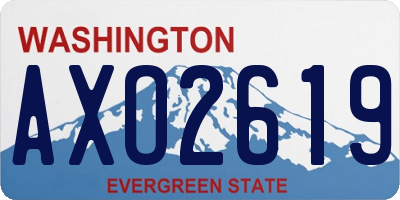 WA license plate AXO2619
