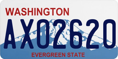 WA license plate AXO2620