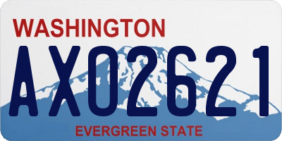 WA license plate AXO2621