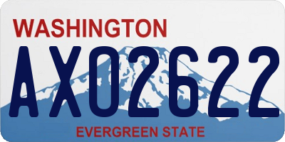 WA license plate AXO2622