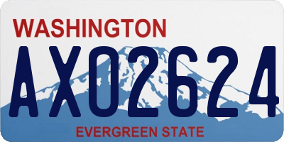 WA license plate AXO2624