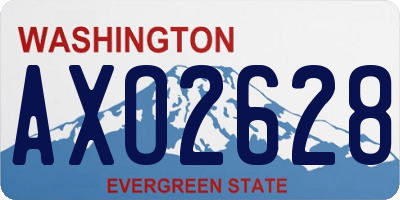 WA license plate AXO2628