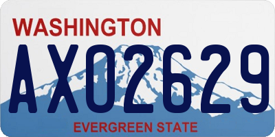 WA license plate AXO2629