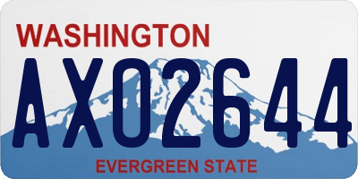 WA license plate AXO2644