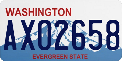 WA license plate AXO2658