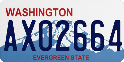 WA license plate AXO2664