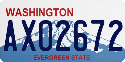 WA license plate AXO2672