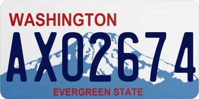 WA license plate AXO2674